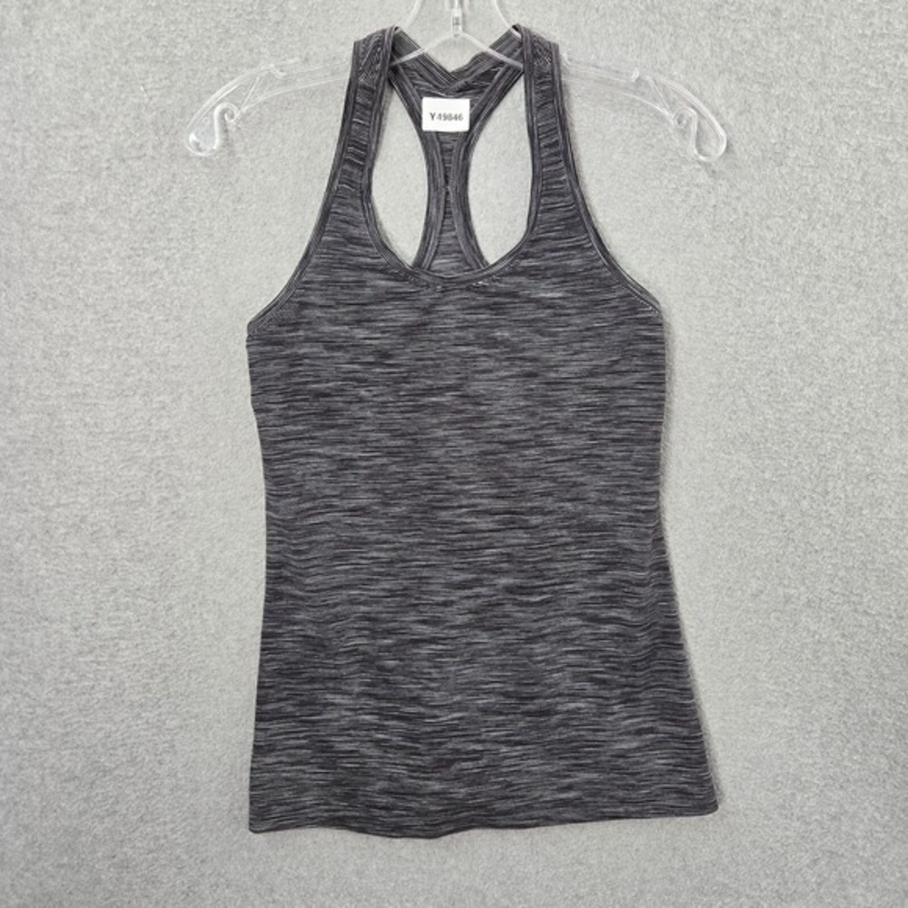Women Activewear Top 6 Gray Cool Racerback Tank Top Workout Run